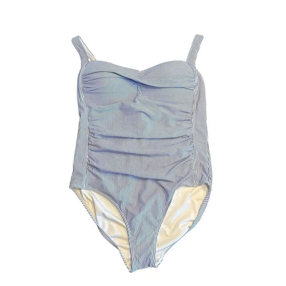 Nip Tuck Swim Women's 12 Swimwear One-Piece Striped Multi-fit Cup nautical
